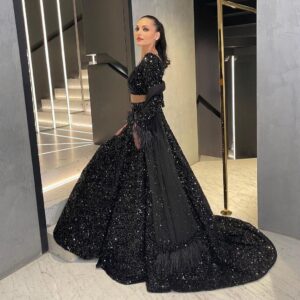 Black Color Sequins Work Heavy Lehenga Choli