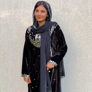 Black Color Sequence Work Palazzo Suit