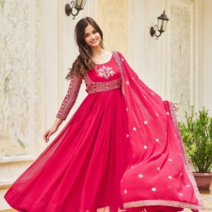 Pink Color Designer Festival Wear Gown